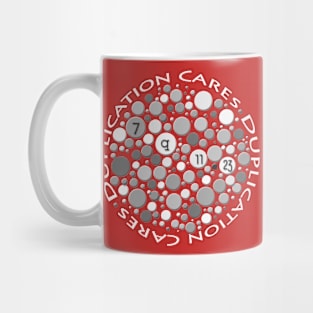 Duplication Cares Grayscale - Transparent Mug